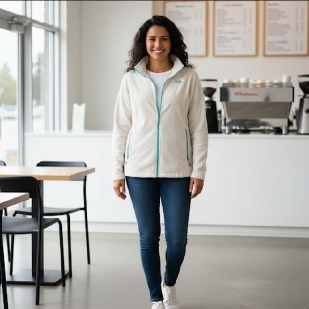 Women's The North Face Fleece Jacket L/G Light Blue